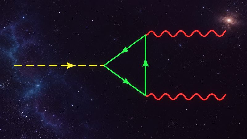 Axion-photon coupling diagram